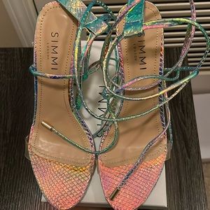 Brand new Shimmery colorful heels